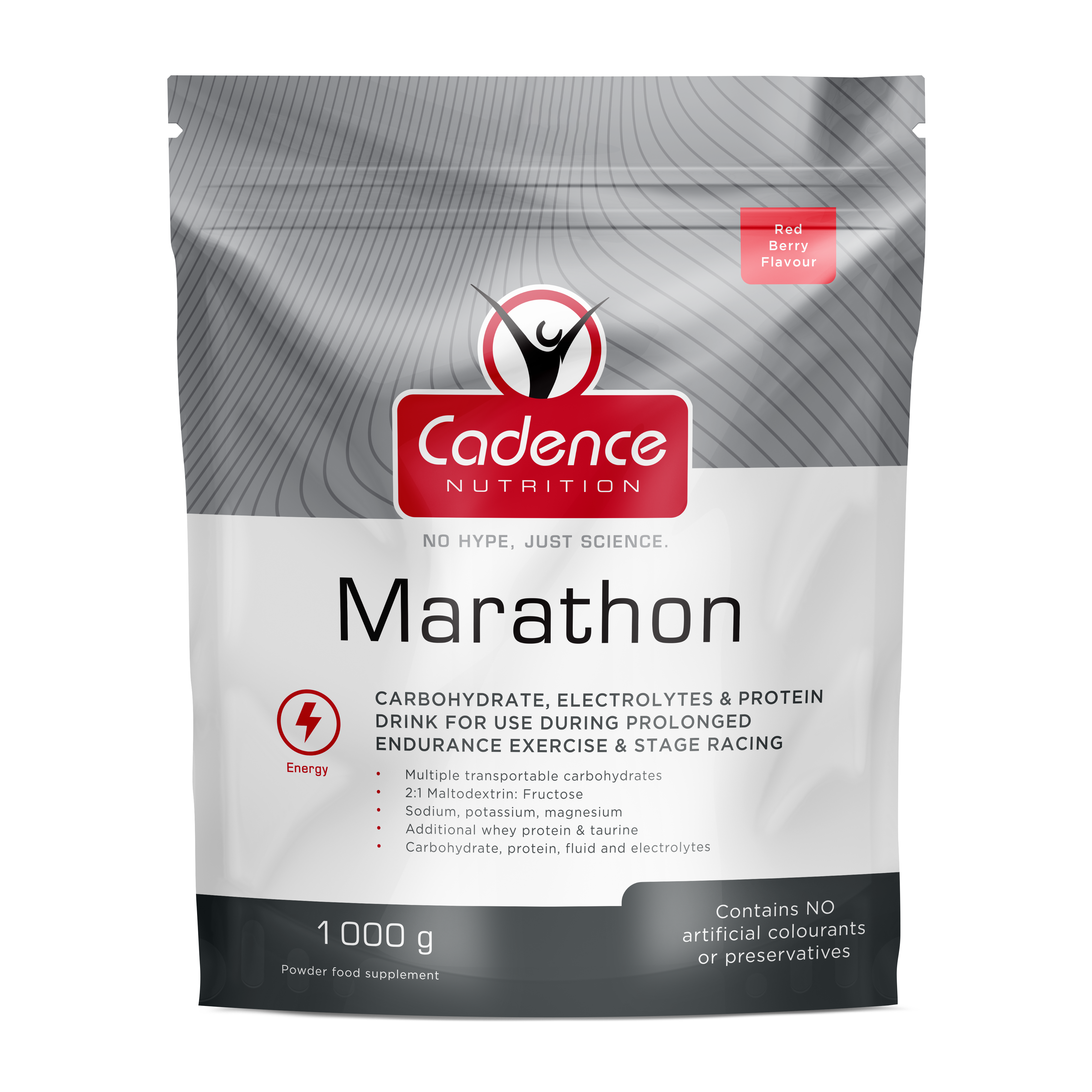 Cadence Nutrition Marathon Red Berry Doypack