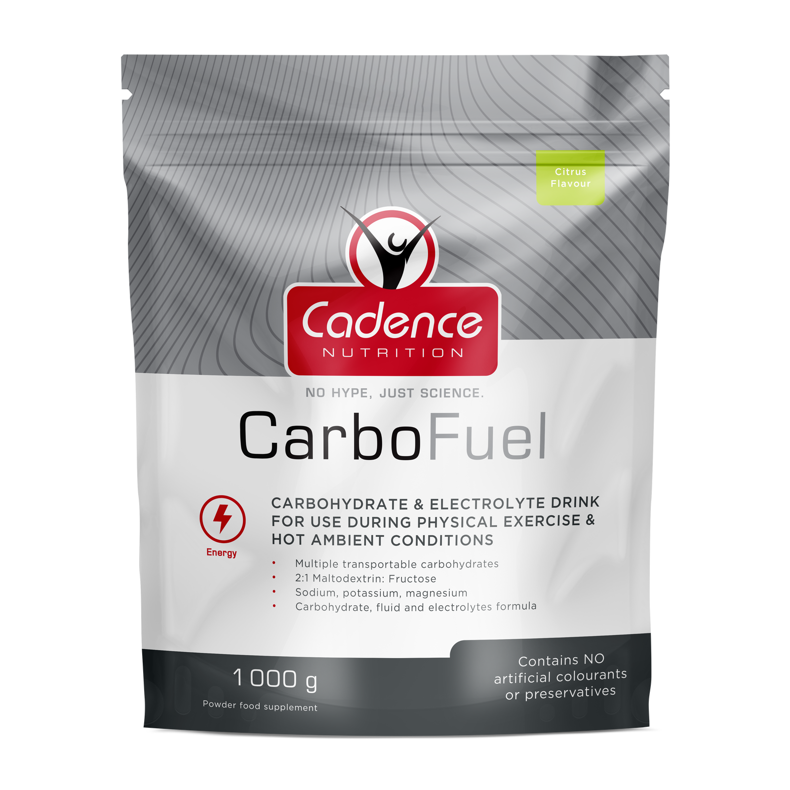 Cadence Nutrition CarboFuel Citrus Doypack.